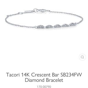 Tacori 14K Crescent Bar Diamond Bracelet-Brand New